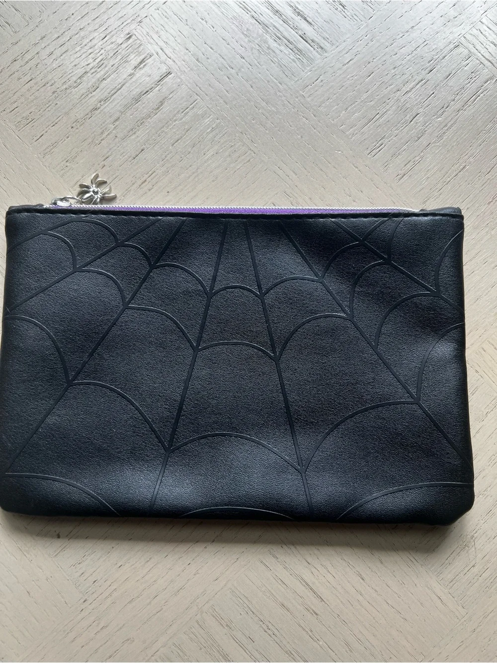 Ipsy Halloween Glam Bag Black & Purple with Spider Web